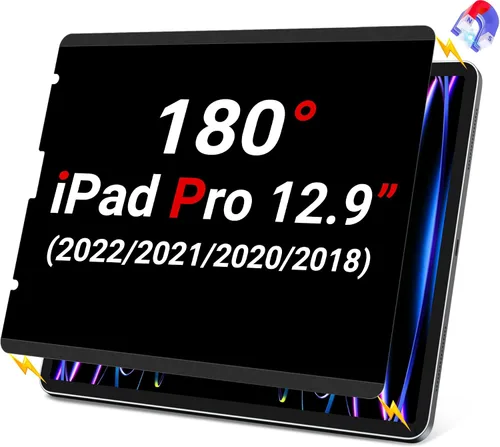 Vista 9 de ZZOEGAA - Protector de pantalla de privacidad para iPad de 9ª generación, protector de pantalla de privacidad magnético para iPad de 9ª 8ª y 7ª