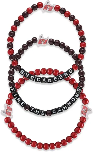 Vista 21 de FOCO NFL unisex-adult NFL Team Logo Officially Licensed 3-Pack Beaded Friendship Bracelets