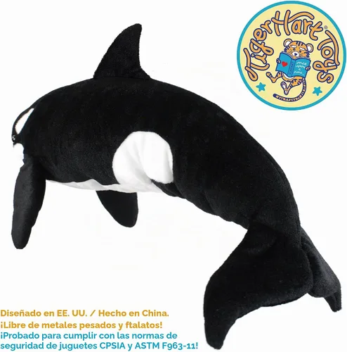Vista 5 de TigerHart Octavius The Orca Blackfish - Peluche de 28 pulgadas