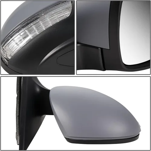 Vista 6 de DNA Motoring OEM-MR-VW1321131 - Espejo retrovisor calefactado con ajuste derecho con señal de giro compatible con Tiguan 2009-2017