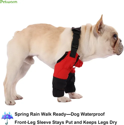Vista 3 de PetWarm Mangas para patas delanteras para perros, impermeable, protector