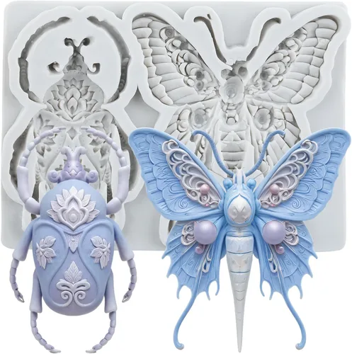 Vista 12 de Molde de silicona para cucarachas, moldes de fondant de caramelo de chocolate para insectos Estilo a
