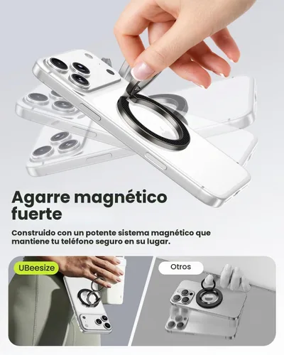 Vista 2 de UBeesize Soporte magnético para anillo de teléfono MagSafe, agarre