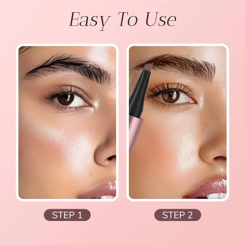 Vista 4 de Lápiz de cejas impermeable para microblading, 2025 NUEVO Lápiz mágico para cejas, lápices de cejas para mujeres con 4 puntas, crea cejas de aspecto