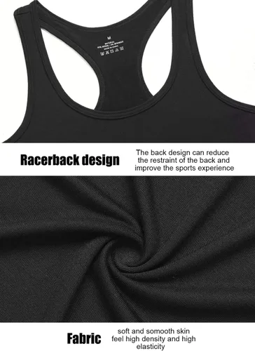 Vista 4 de Star Vibe Camiseta sin mangas de entrenamiento con espalda cruzada para mujer, camiseta sin mangas para yoga, paquete de 4