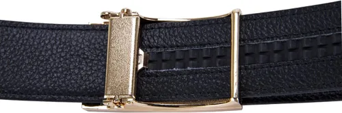 Vista 5 de Barry.Wang Cinturón formal para hombre, cuero de grano completo con hebilla automática sin níquel, regalo de lujo