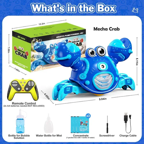 Vista 8 de Remote Control Crab Toy for Boys 4 Years Old, Cool Boys Gifts for Ages 4-7 Blue