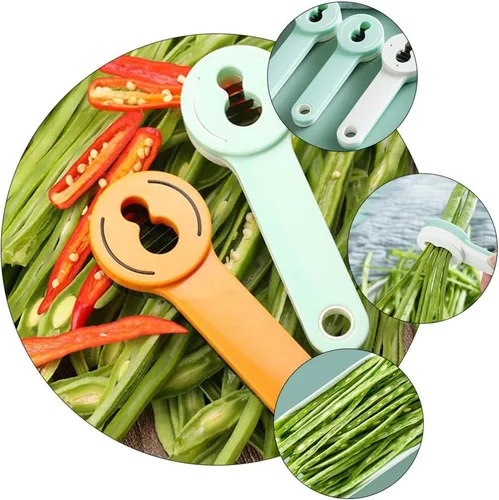 Vista 7 de BESTonZON 2 piezas de rallador de frijoles para verduras, de acero inoxidable ahora frijol verde, cortador de frijoles franceses, herramienta