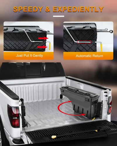 Vista 3 de ROADFAR Reemplazo de caja de almacenamiento para caja de camioneta del lado izquierdo del conductor para Jeep Gladiator 2020-2023, tapa