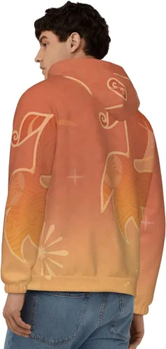 Vista 5 de RAUGAJ Sudadera con capucha con cremallera para hombre, sudadera de moda con capucha para adolescentes, sudadera deportiva de otoño e invierno