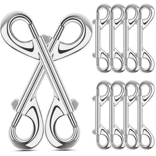 Vista 10 de ERKOON 4 Inch Double Ended Bolt Snap Hooks, Zinc Alloy Trigger Clips (50)