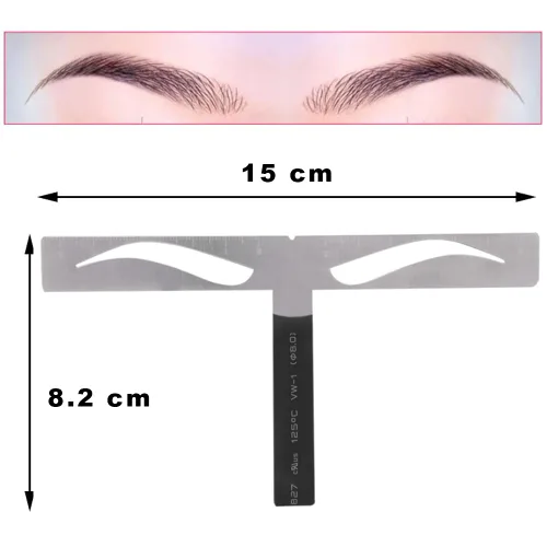 Vista 5 de Filfeel Regla de cejas, regla de extensión de equilibrio permanente profesional de cejas, regla de extensión de ceja (#1)