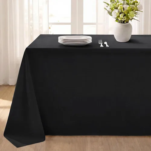 Vista 35 de Softalker - Mantel rectangular, impermeable y resistente a las manchas, mantel cuadrado de tela sin arrugas, lavable, cubierta de mesa de poliéster