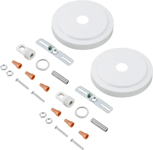 Vista 15 de Aspen Creative 21508-11 - Kit de lámpara de araña de transición y toldo con bucle para cuello, bronce aceitado, diámetro de 5-1/2 pulgadas, orificio
