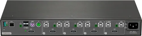 Vista 2 de Vertiv Cybex Secure SC845H-001 cable de vídeo 4 puertos HDMI DPP EAL4+ NIAP TAA