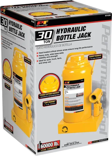Vista 4 de Performance Tool W1636 30 toneladas (60,000 lbs.) gato hidráulico de botella resistente, Rango: 11 1/4-pulgadas a 18 1/4-pulgadas