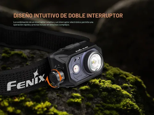 Vista 3 de Fenix HL45R - Linterna frontal de haz ajustable de 1000 lúmenes, recargable, combustible dual AAA, detección de gestos, reflector, foco, luz roja
