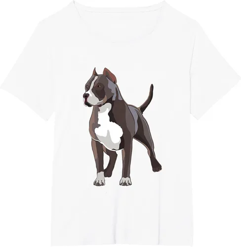 Vista 26 de American Bully Dog Holder Illustration for Dog Lovers T-Shirt Negro