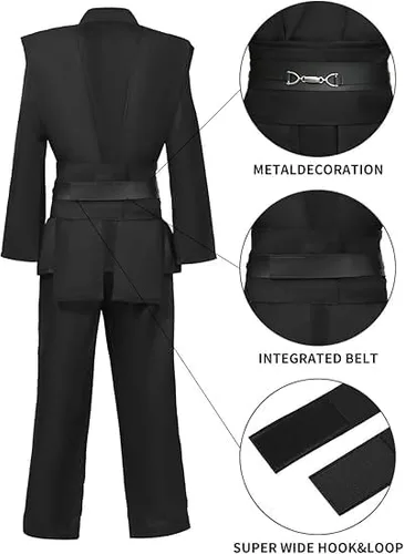 Vista 3 de Adult Mens Costume Robe Cosplay Halloween Cloak Tunic Belt Set