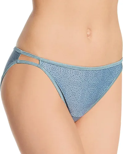 Vista 106 de Vanity Fair Bragas de bikini con tira para mujer, Illumination, con elástico sedoso y ribete de satén Paquete de 3 Negro (Midnight Black)