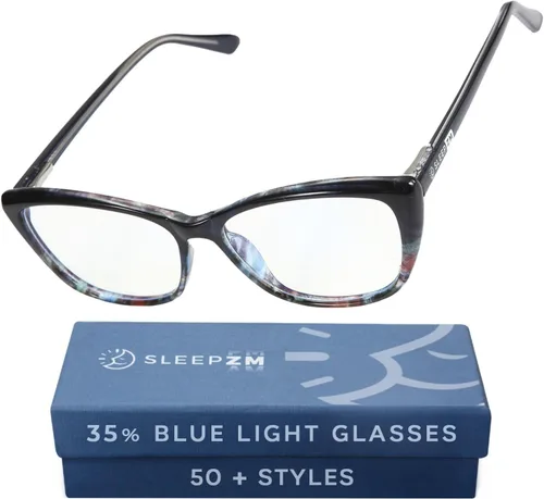 Vista 40 de Sleep ZM Blue Light Blocking & Light Sensitivity Glasses - 8 Lens Types for Comfort, Relaxation, Sleep & Relief - 50+ Styles