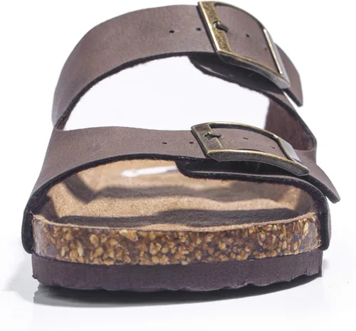 Vista 3 de FITORY Sandalias con purpurina para niños y niñas, pantuflas de corcho con correas ajustables para niños pequeños y niños grandes