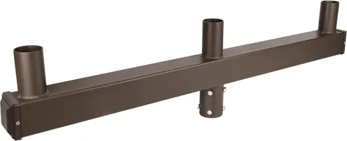 Vista 22 de Adaptador de espiga horizontal cuadrado de 180 grados con 2 brazos para poste cuadrado de 4 pulgadas, 2 soportes de montaje horizontales más gruesos