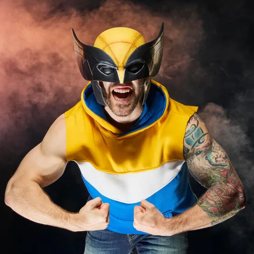 Vista 7 de Máscara de juego premium de Marvel Legends Series Wolverine, colección de accesorios de película para adultos