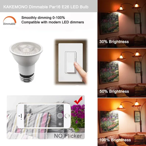 Vista 3 de PAR16 Bombillas LED Regulables 5W Cuello Largo Foco Empotrable 5000K Blanco