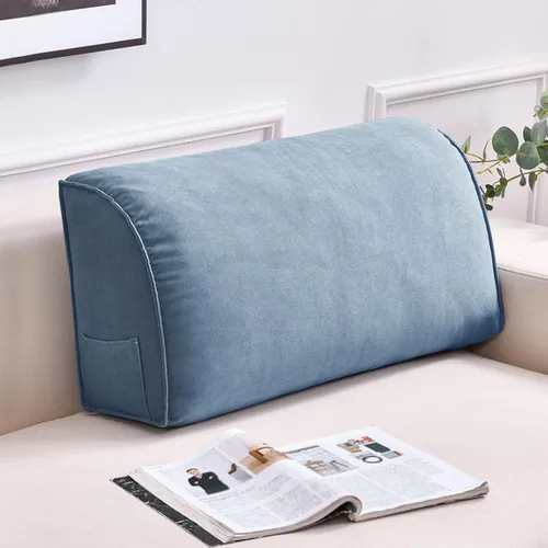 Vista 9 de Almohada triangular para sofá cama, almohada triangular cómoda para cabecera y respaldo de lectura, cojín de soporte lumbar para cuello y espalda