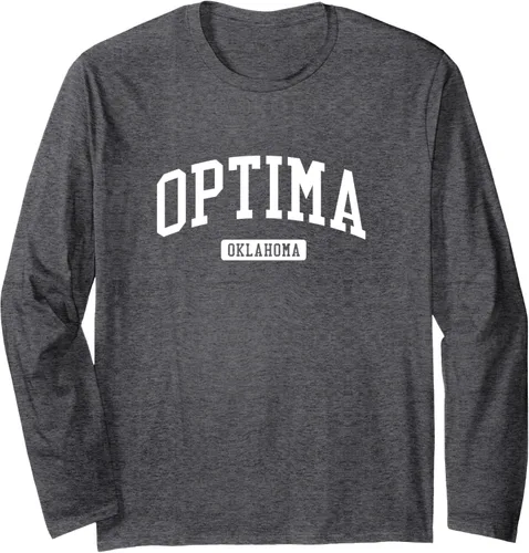 Vista 4 de Optima Oklahoma OK - Camiseta de manga larga con diseño deportivo vintage, Negro