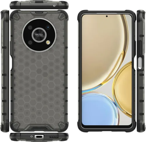 Vista 54 de Pzwoxukhov Funda compatible con Huawei Nova 3i, compatible con Huawei P Smart+ 2018 Honeycomb Anti-Drop Shock-Absorbing Case Negro