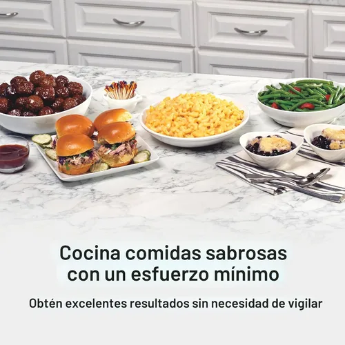 Vista 4 de Hamilton Beach Stay or Go - Olla de cocción lenta portátil extra grande