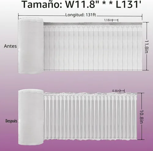 Vista 7 de Envoltorio Grande de Cojín de Burbujas para Embalaje de Artículos Frágiles, Almohadas de Aire Inflables para Envío, Materiales de Embalaje