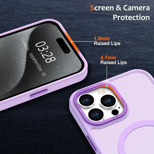 Vista 333 de Anuck - Funda magnética para iPhone 11 compatible con MagSafe, carcasa trasera mate translúcida dura, borde de TPU, delgada, resistente a impactos