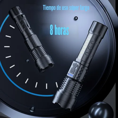 Vista 3 de Cinlinso Linterna de Altos Lúmenes Recargable Paquete de 2, 990000 Lúmenes Súper Brillantes, Linternas LED con 7 Modos de Luz, IPX6 Impermeable