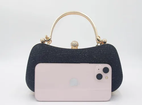 Vista 6 de AIZEXIN Bolsos de mano con purpurina para mujer, bolsos de noche de boda con mango de diamantes de imitación