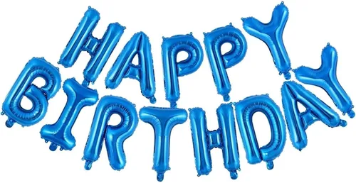 Vista 5 de Letras de aluminio de 16 pulgadas con texto en inglés «Happy Birthday» de color negro para hombres, mujeres, niños, suministros de decoración