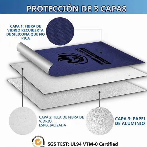 Vista 7 de andyer - Bolsa de documentos ignífuga mejorada con dos bolsillos (2000 ℉), bolsa de dinero impermeable ignífuga de 15 x 11 pulgadas con cremallera