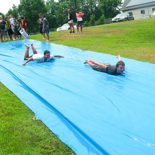 Vista 9 de Tobogán acuático antideslizante de 40 pies, gigante, antideslizante para niños, adolescentes y adultos, para verano, toboganes y toboganes