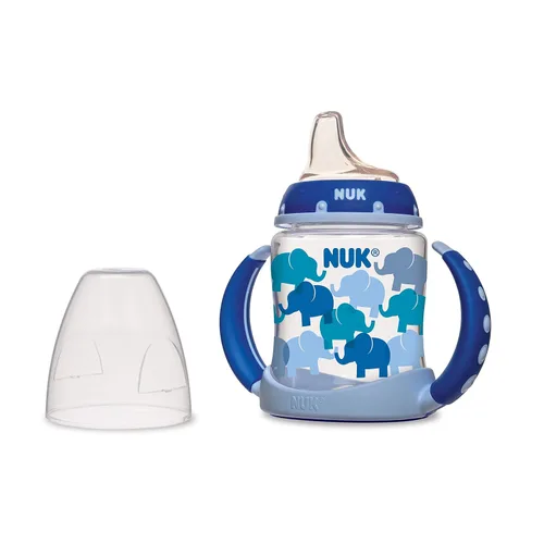 Vista 2 de NUK Taza de aprendizaje con boquilla de silicona, varios colores 1 ea (paquete de 2)