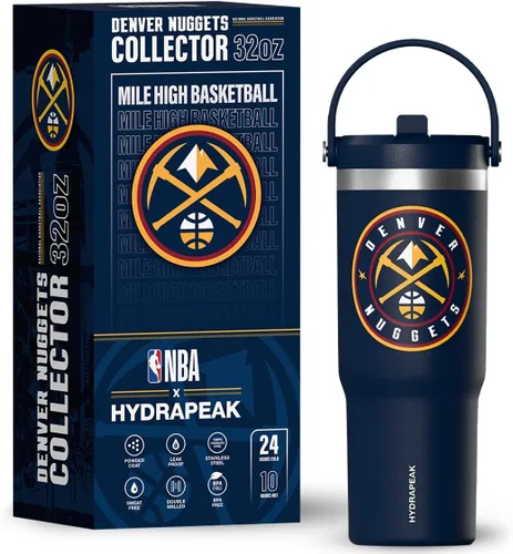 Vista 18 de Hydrapeak Boston Celtics Nomad - Botella de agua aislada de acero inoxidable a prueba de fugas con asa de agarre flexible y tapa de pajilla, edición