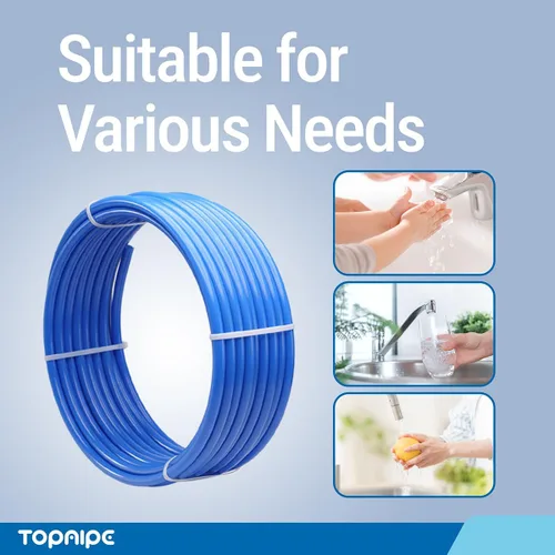 Vista 9 de Tubo PEX-A, tubo azul de 1/2 pulgada x 100 pies, certificado NSF para agua potable, tubo PEX-A para fontanería, herramientas de fontanería