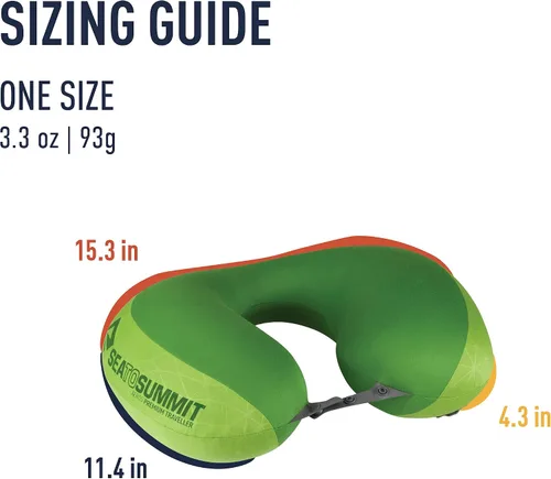 Vista 8 de Sea to Summit Aeros Premium Traveller - Almohada inflable para el cuello, color lima