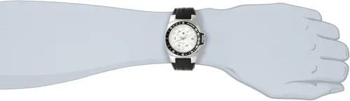 Vista 2 de Tommy Hilfiger de los hombres 1790485Correa de Goma en color negro reloj