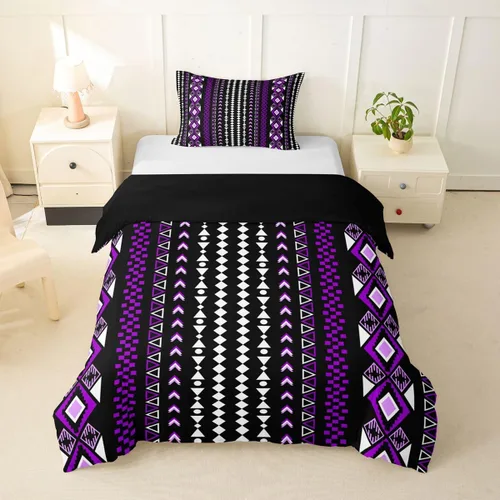 Vista 21 de Erosebridal Bohemian Duvet Cover Twin Country Southwestern Comforter Cover for Kids Teens Boho Aztec Arrows Diamond Bedding Set Black Gray Geometric