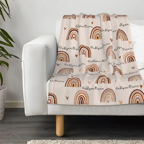 Vista 7 de Mantas de bebé personalizadas para niños y niñas, regalos personalizados para bebés, mantas de bebé personalizadas para niñas y niños, artículos