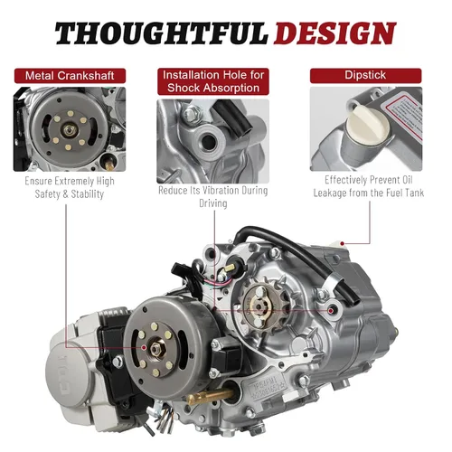 Vista 3 de DONSU Motor refrigerado por aire de 125CC de 4 tiempos, embrague manual, kit completo para motor CRF50F 00-09 11-15 CRF50 Z50/XR50/XR70 1P52FMI