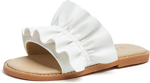 Vista 37 de THEE BRON Lindas pantuflas para niñas, sandalias elegantes para niños pequeños y niños