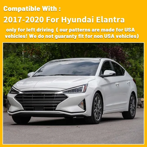 Vista 6 de Funda para salpicadero, alfombrilla, almohadilla antideslizante personalizada, compatible con Hyundai Elantra 2017 2018 2019 2020, protector solar
